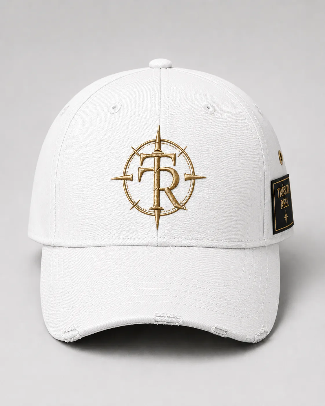 Casquette Tresor Reel blanche, vue de face