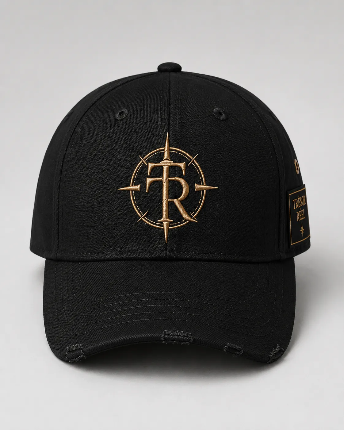 Casquette Tresor Reel noir, vue de face