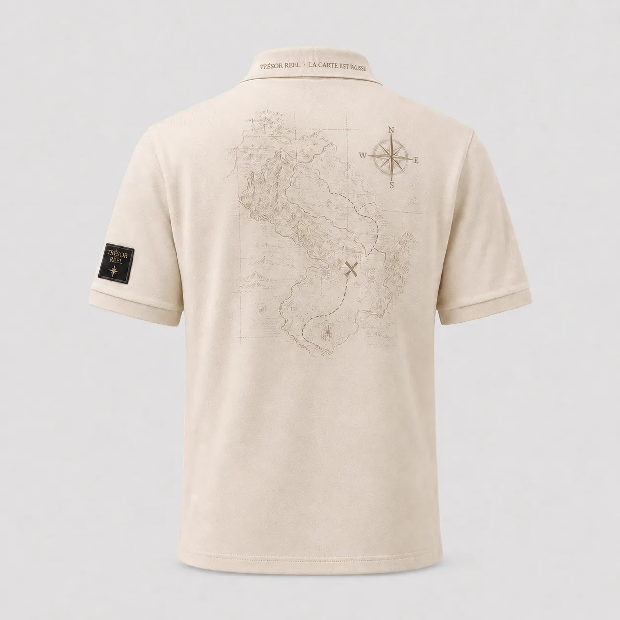 Polo crème, vue de dos