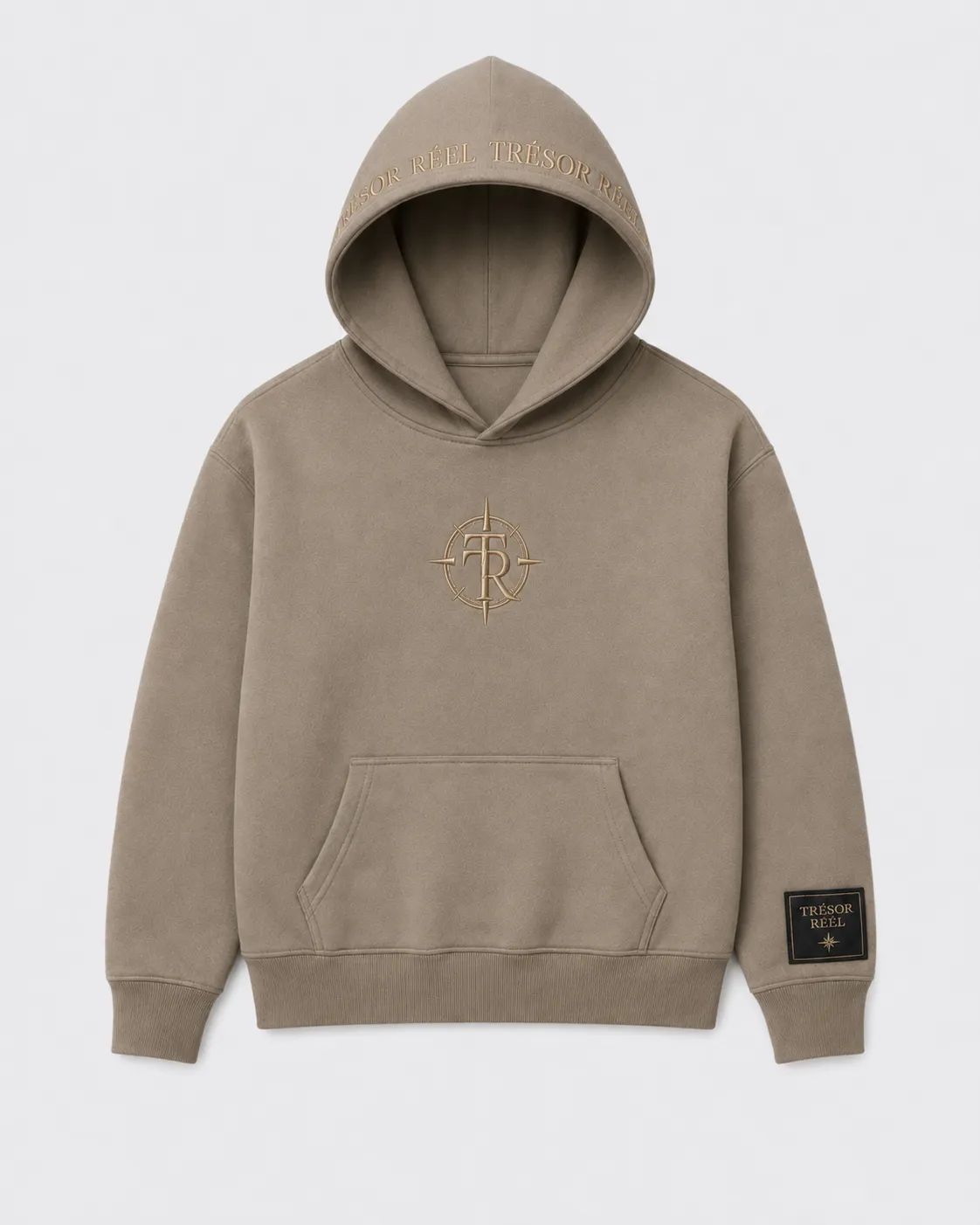 Pull Tresor Reel taupe, vue de face