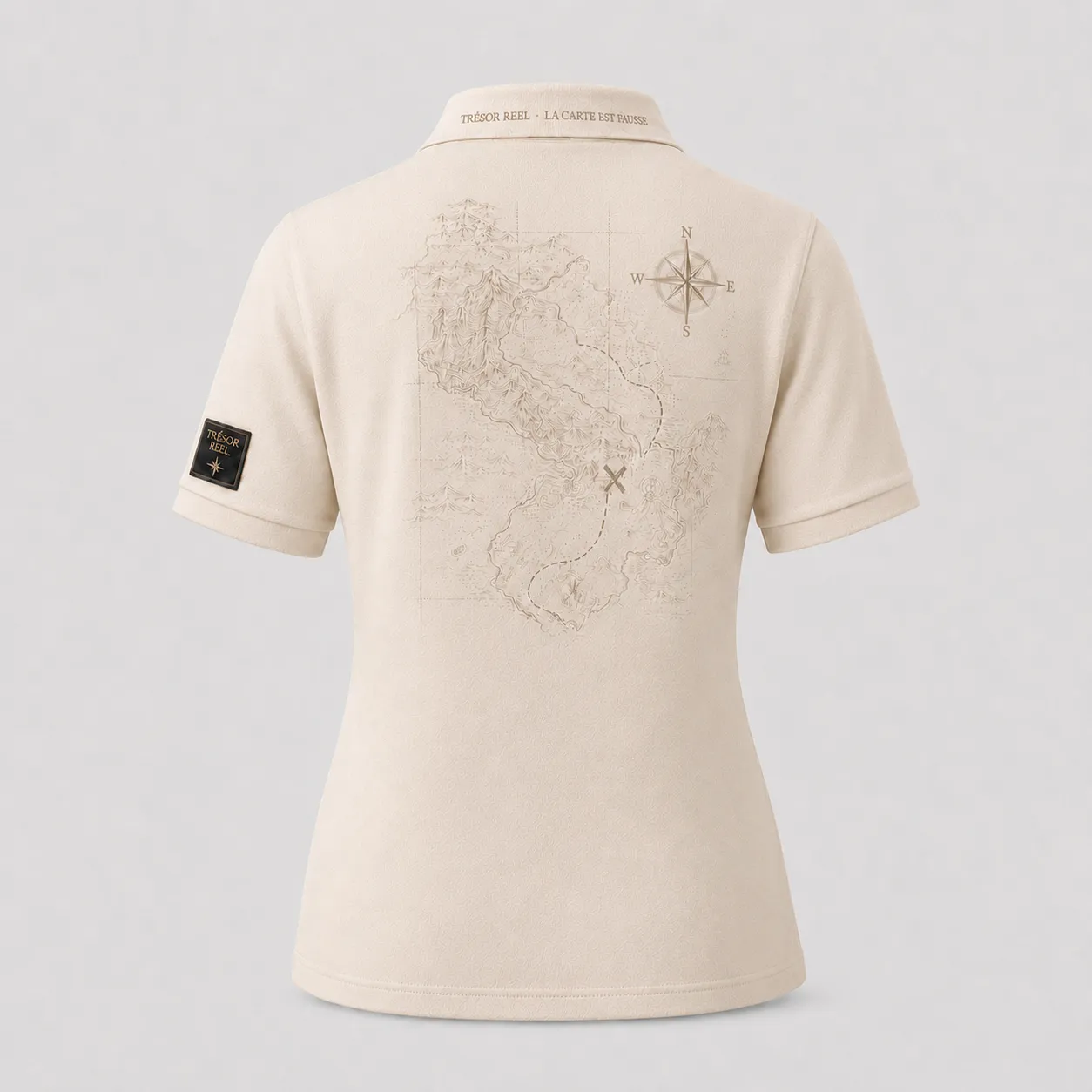 Polo femme blanc, vue de dos